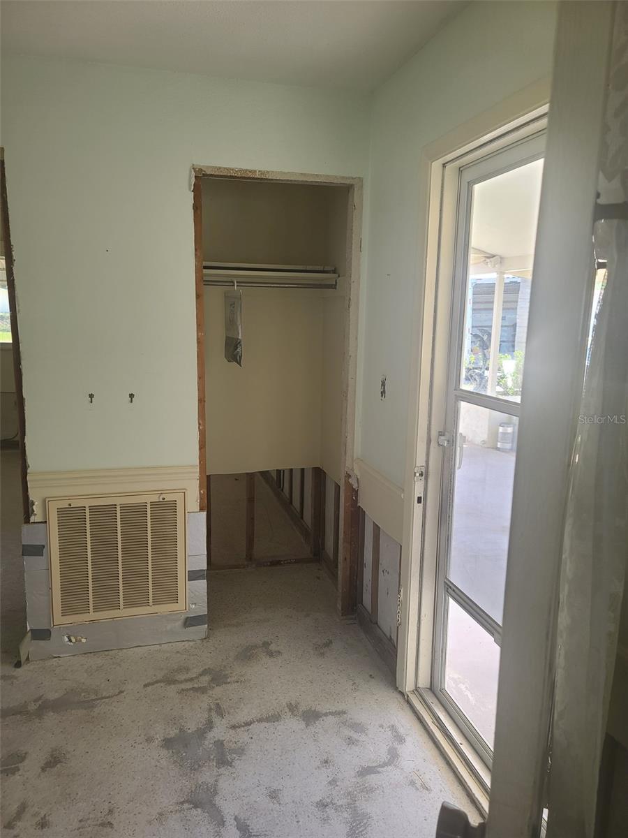 Front Entrance is under the Carport,Hallway Front Closet Could be opened up into Front Bedroom