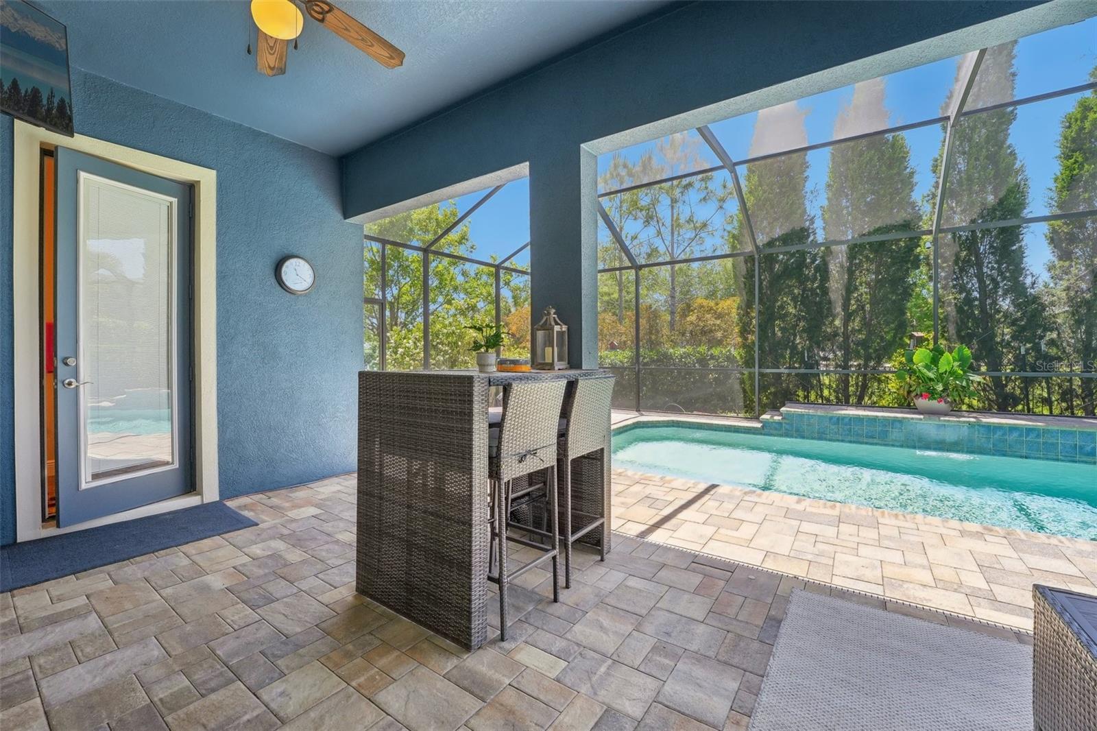 COVERED LANAI OFFERS SHADE FOR THOSE WARM SUMMER DAYS!