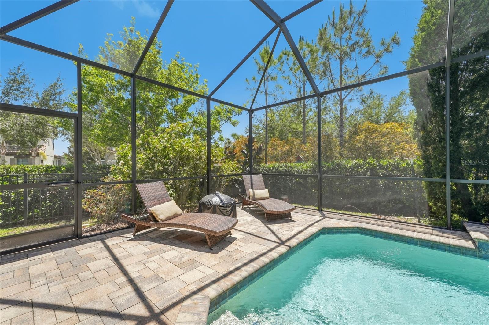 BEAUTIFUL PAVED POOL DECK OFFERS A PLACE TO SUNBATH!
