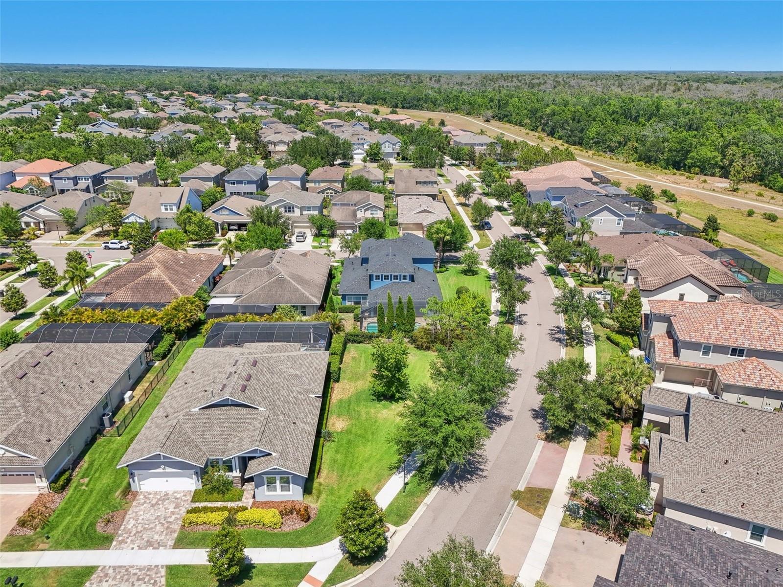 AERIAL VIEW OF PROPERTY SHOWS NO DIRECT BACK YARD NEIGHBORS!