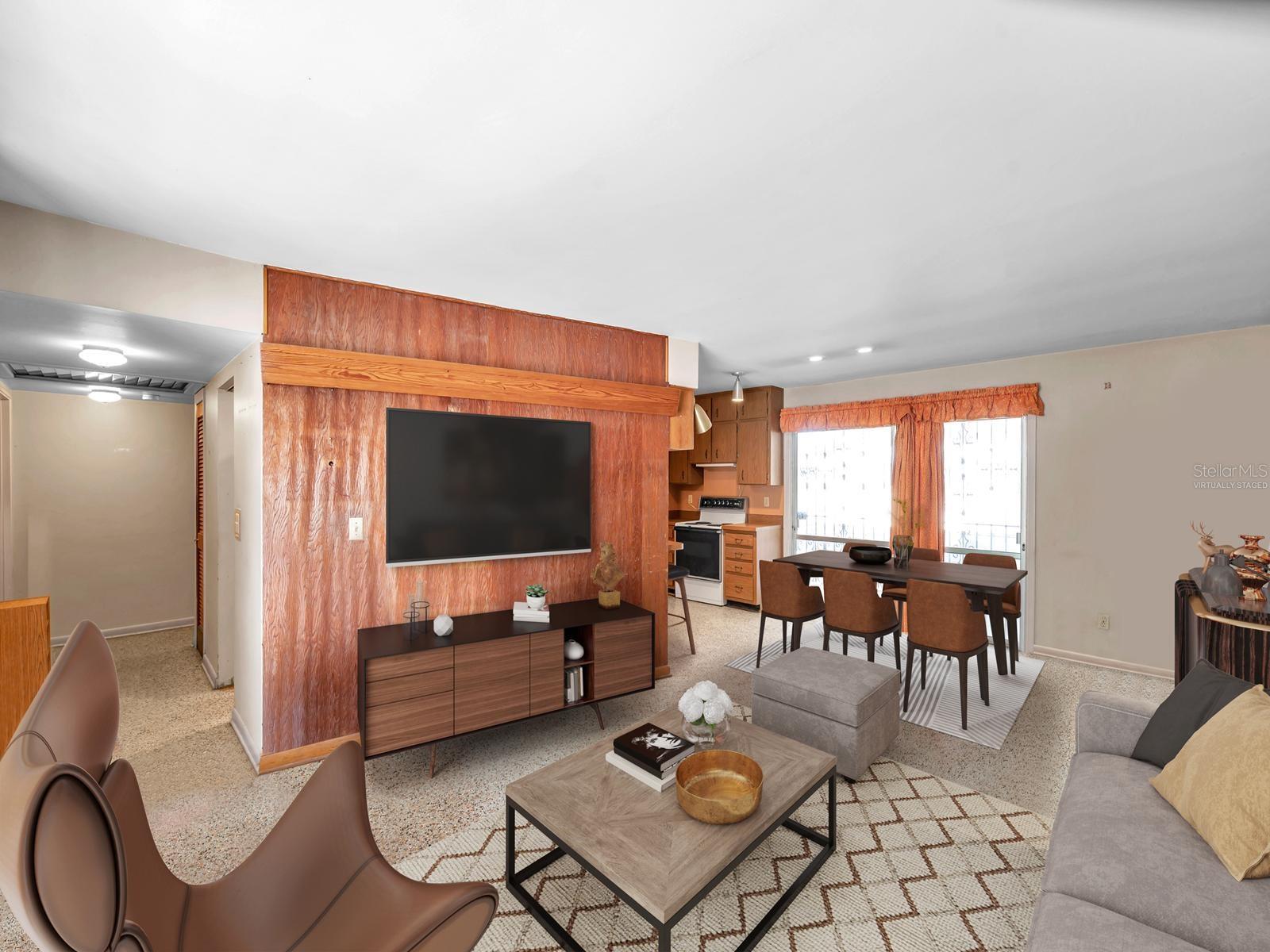 Living and Dining “virtually staged”