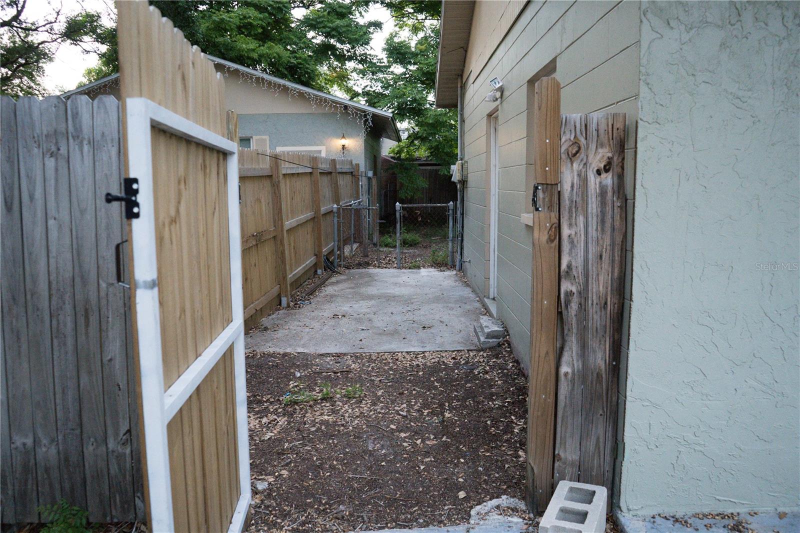 Side entrance