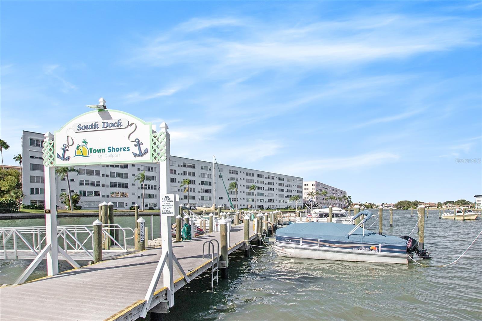 North marina dock with open slips!