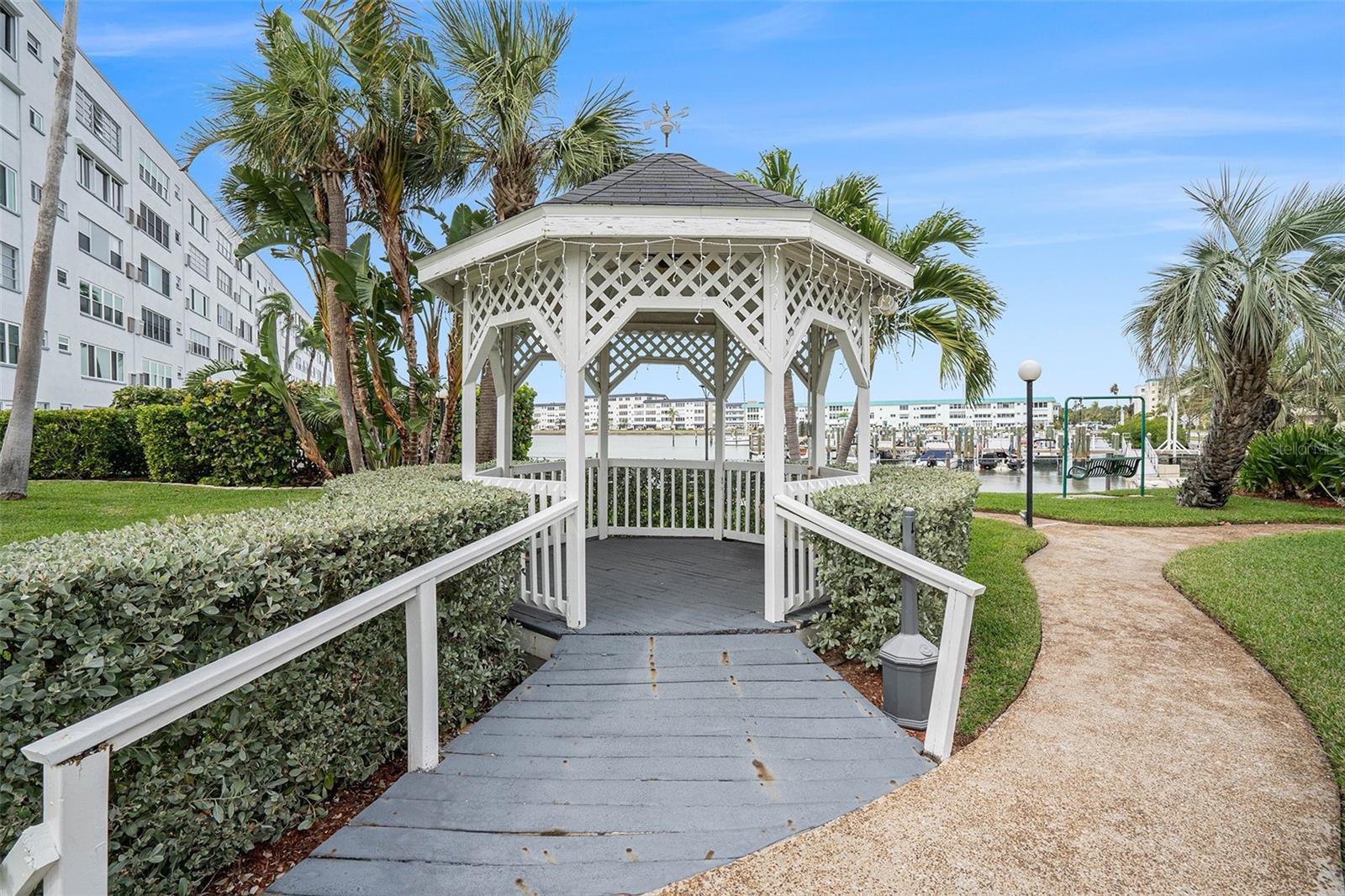 Your gazebo with sunsets over the water awaits!