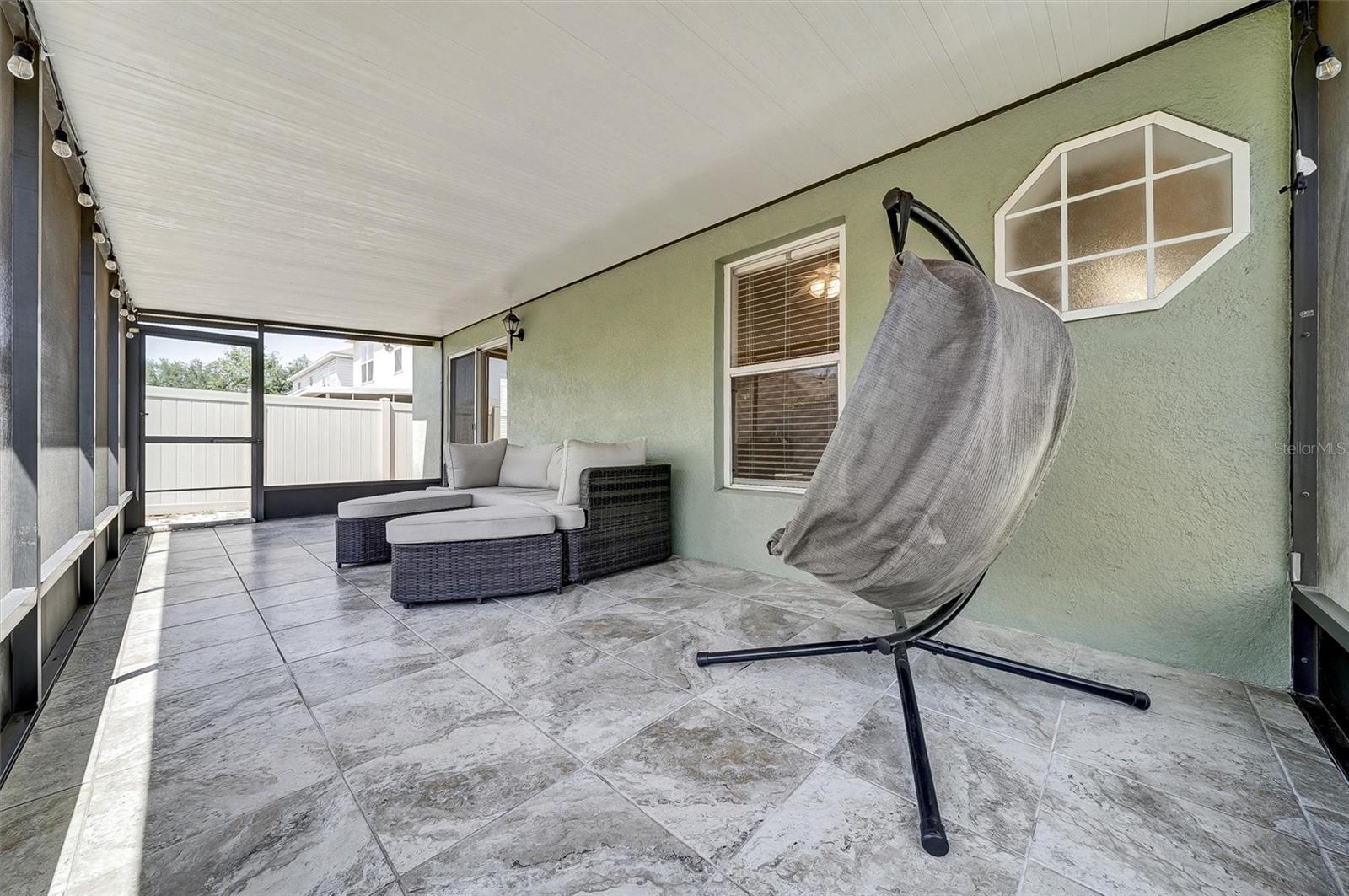 Screened and tiled lanai