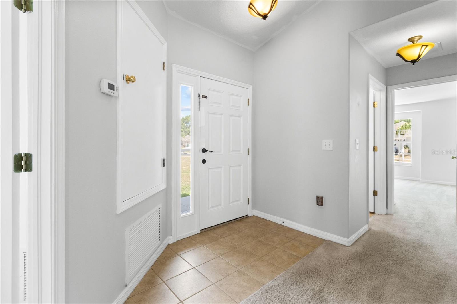 Entryway on east side of home
