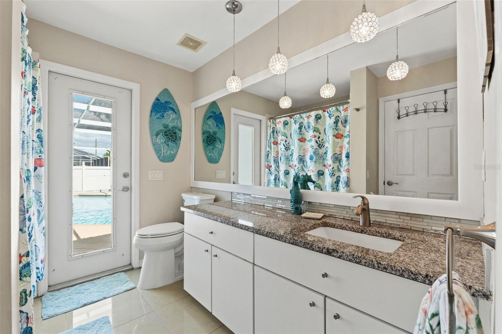 Guest Bath with Pool Access