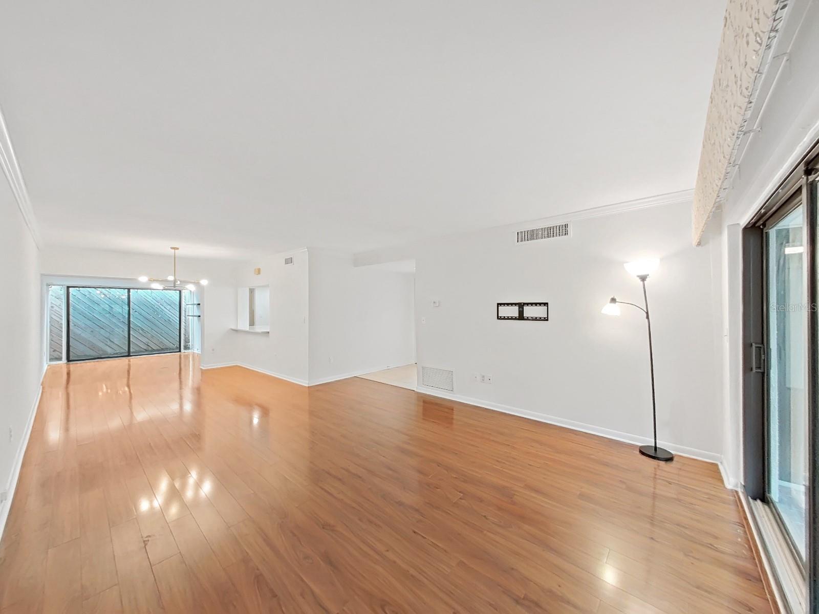 Living Room extends to Dining Room.