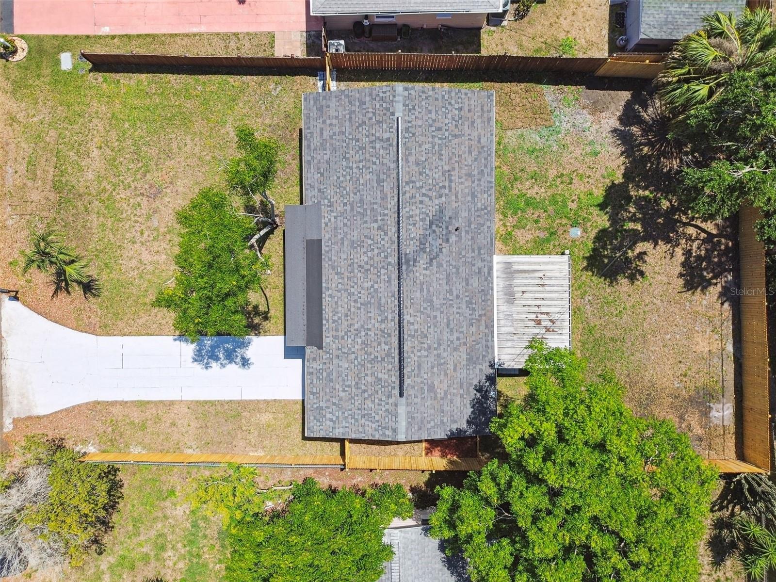 aerial over top view