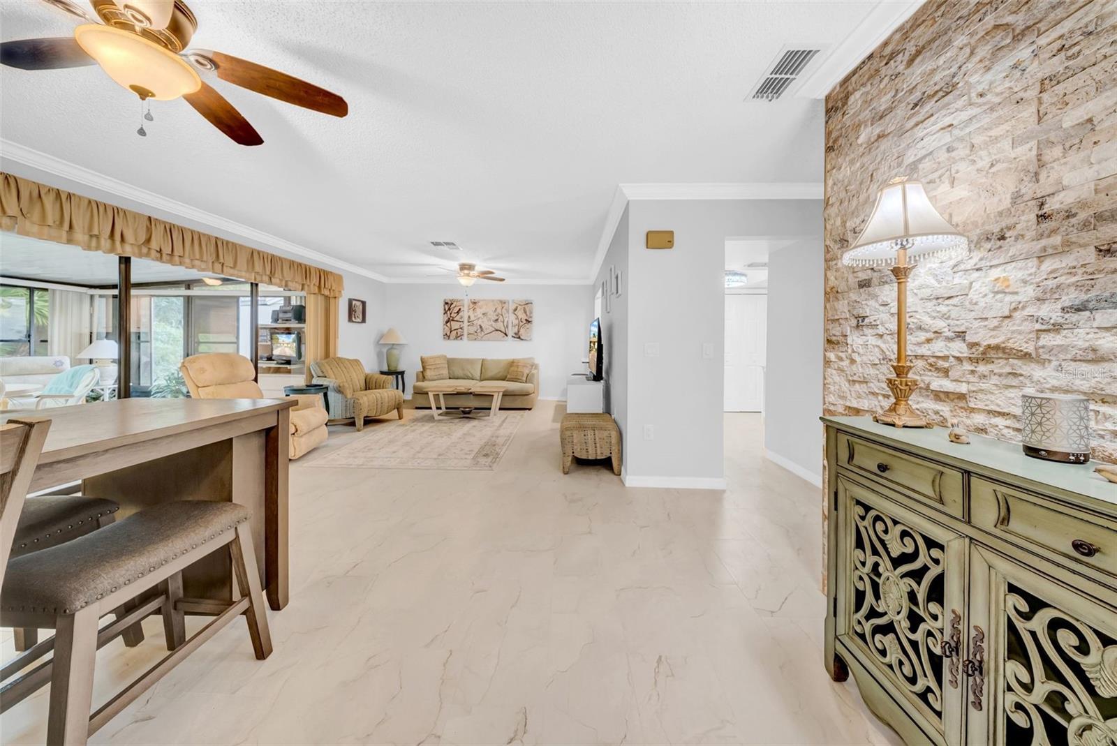 Beautiful rock accent wall