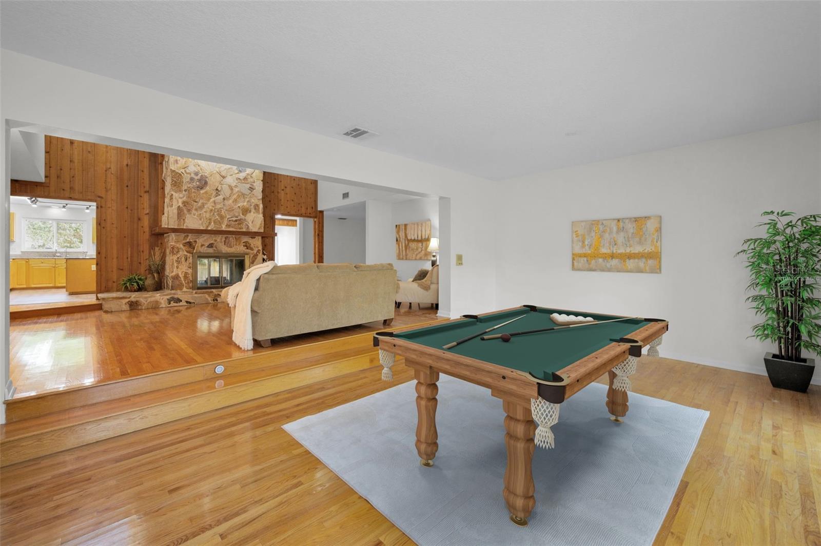 Pool Table is virtually staged