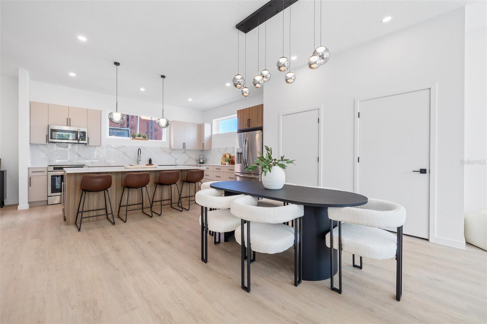 Large dining space on the main living floor.
