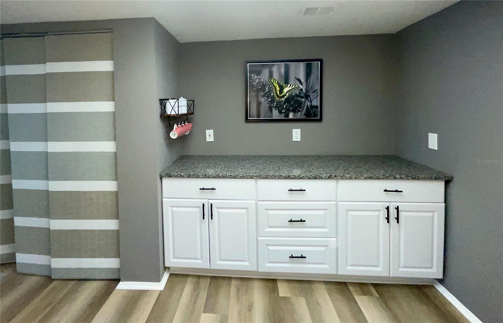 8-Kitchen pantry closet and coffee bar with extra cabinets