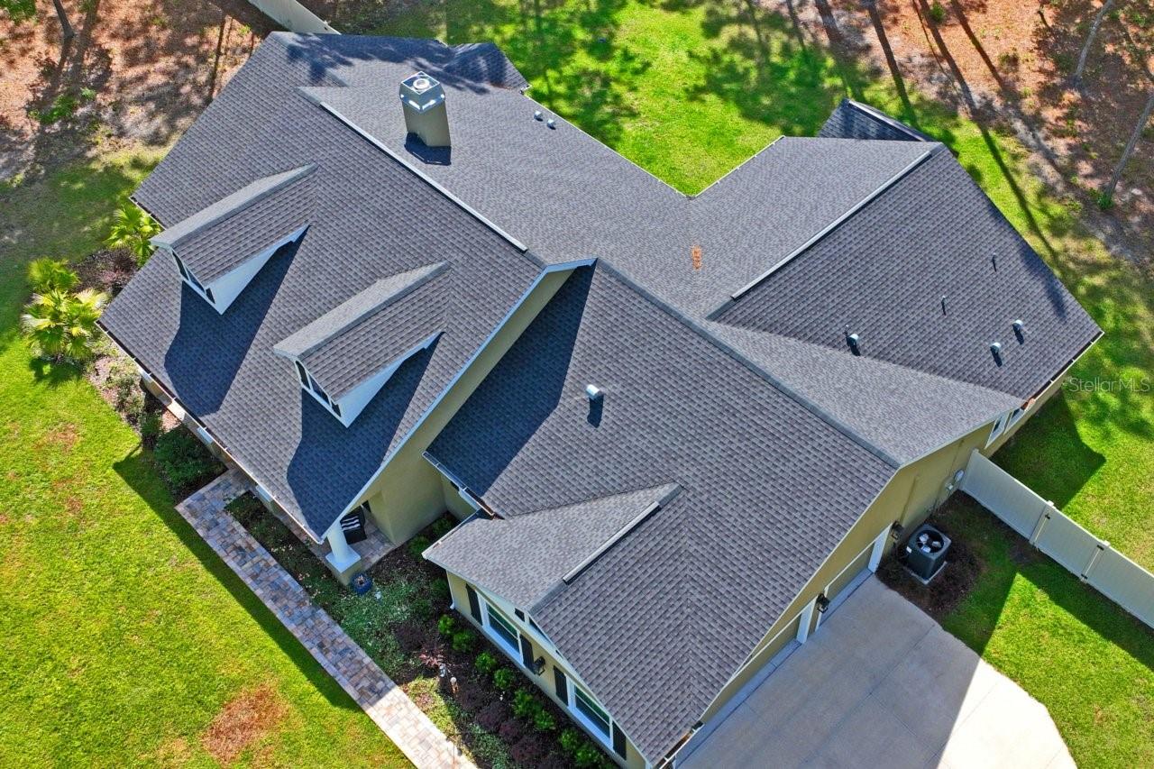aerial of roof soze