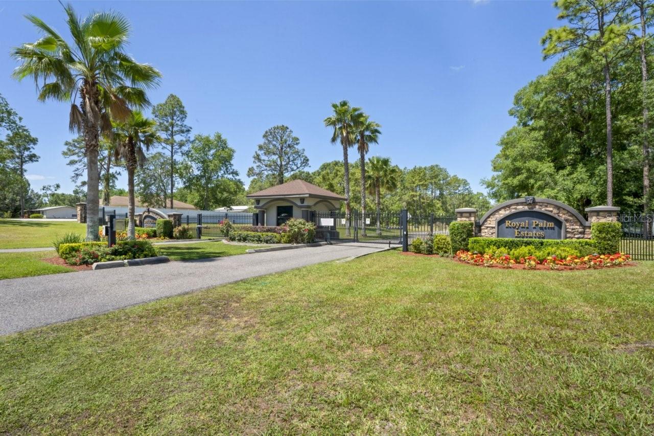 Private gate to entrance to home