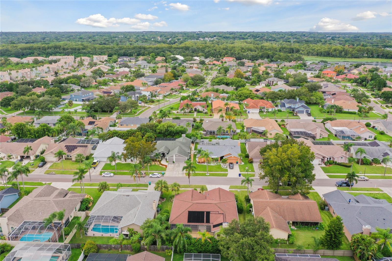 Aerial view to West