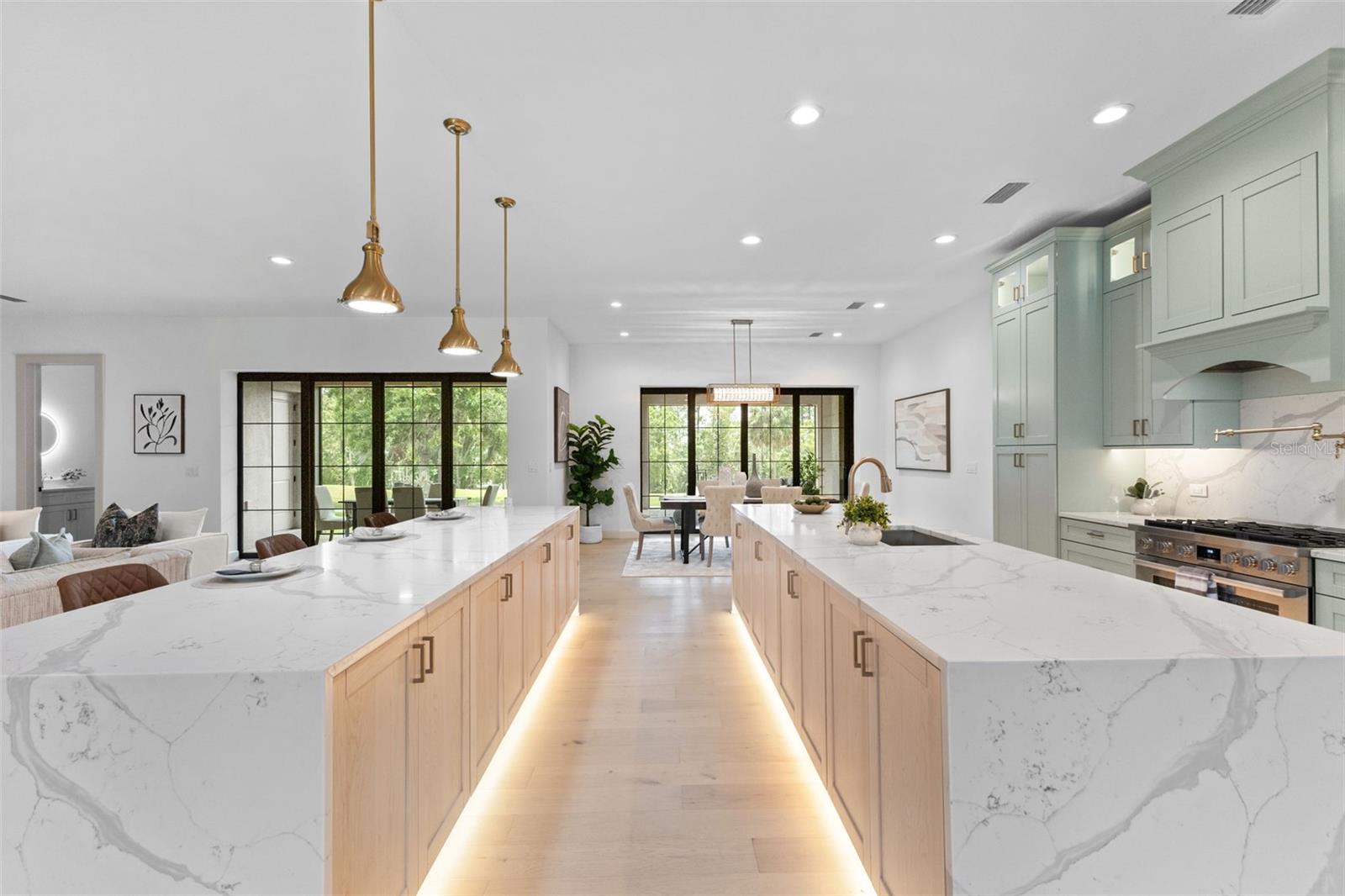 Double Islands with Lighting Accents
