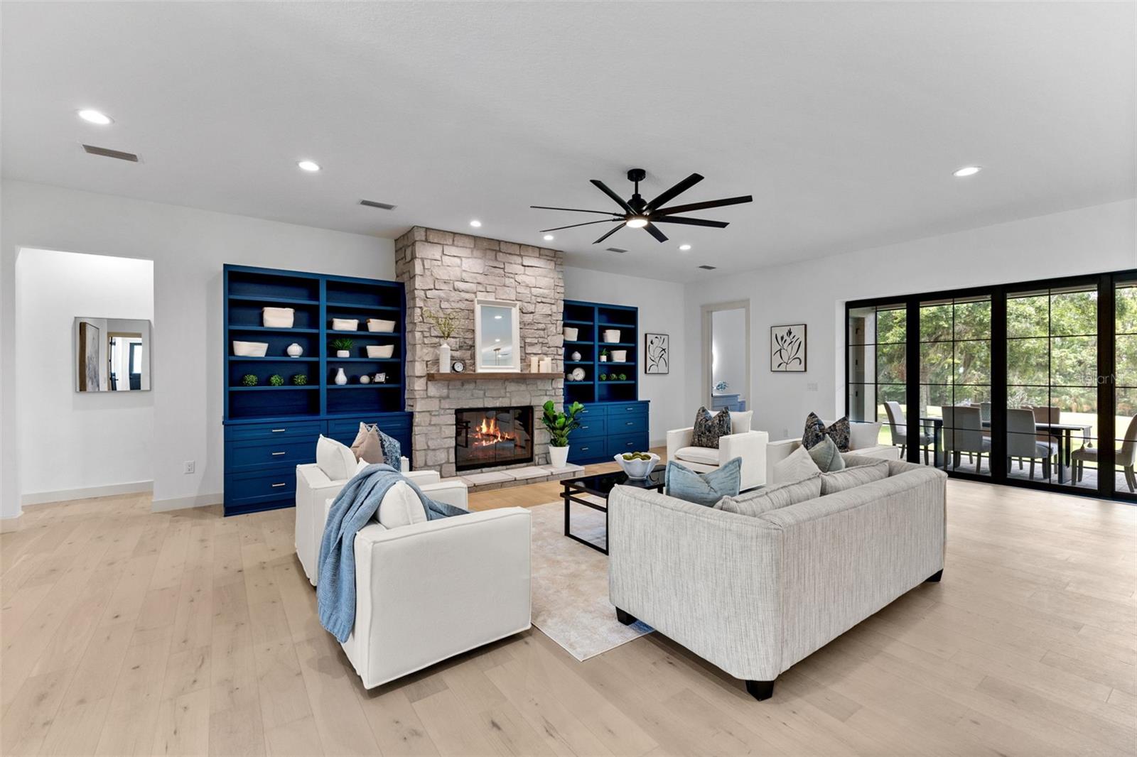 Living Room with Plenty of Seating and Fireplace  for Those Occasional Chilly Nights