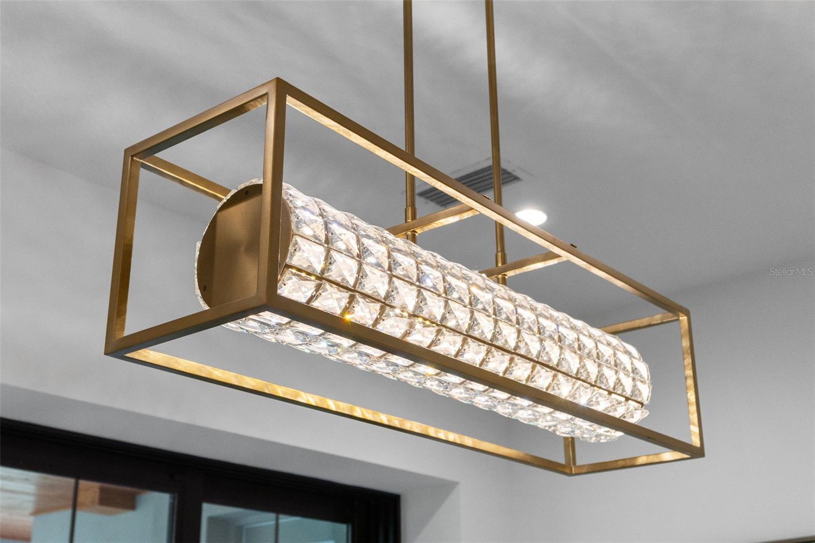Large table light for the formal dining area