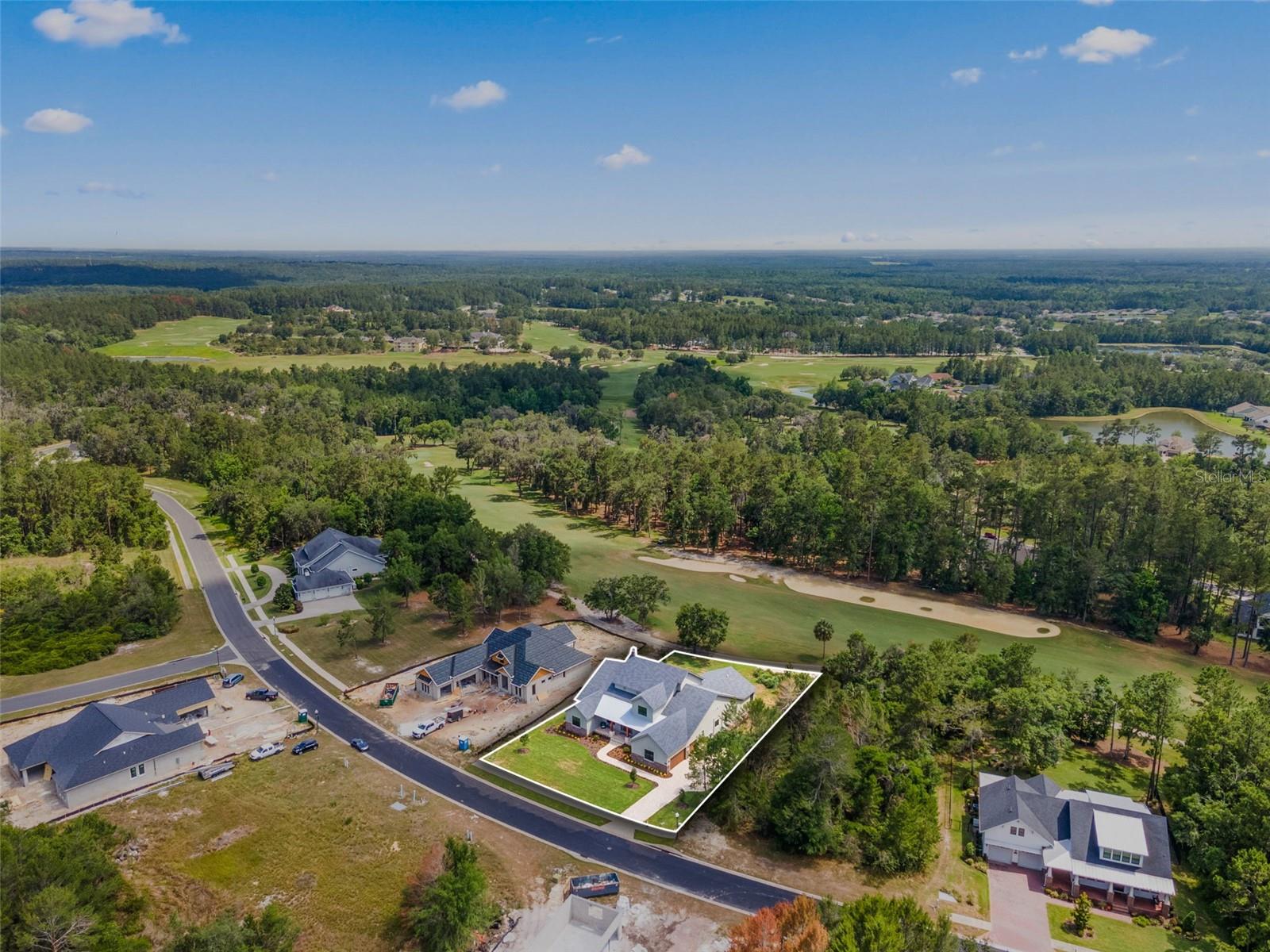 Aerial View of the Home and Lot