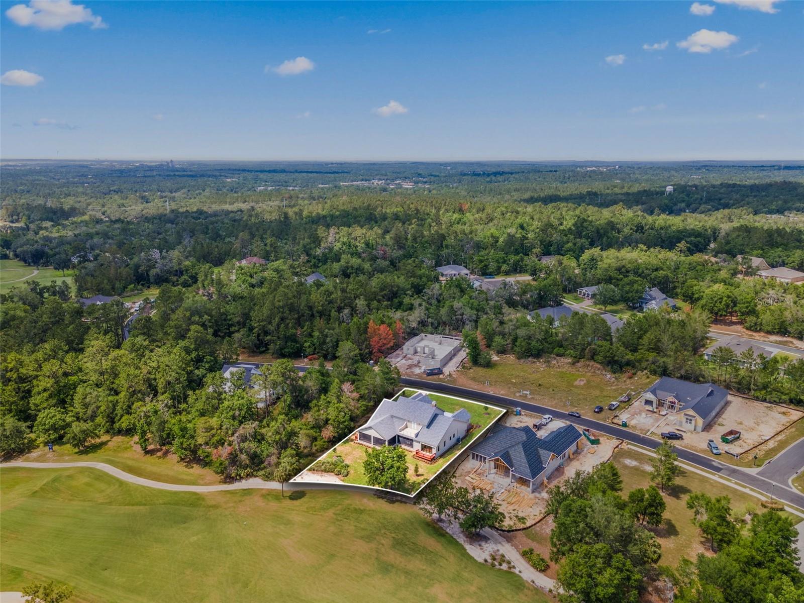 Aerial View of the Home and Lot