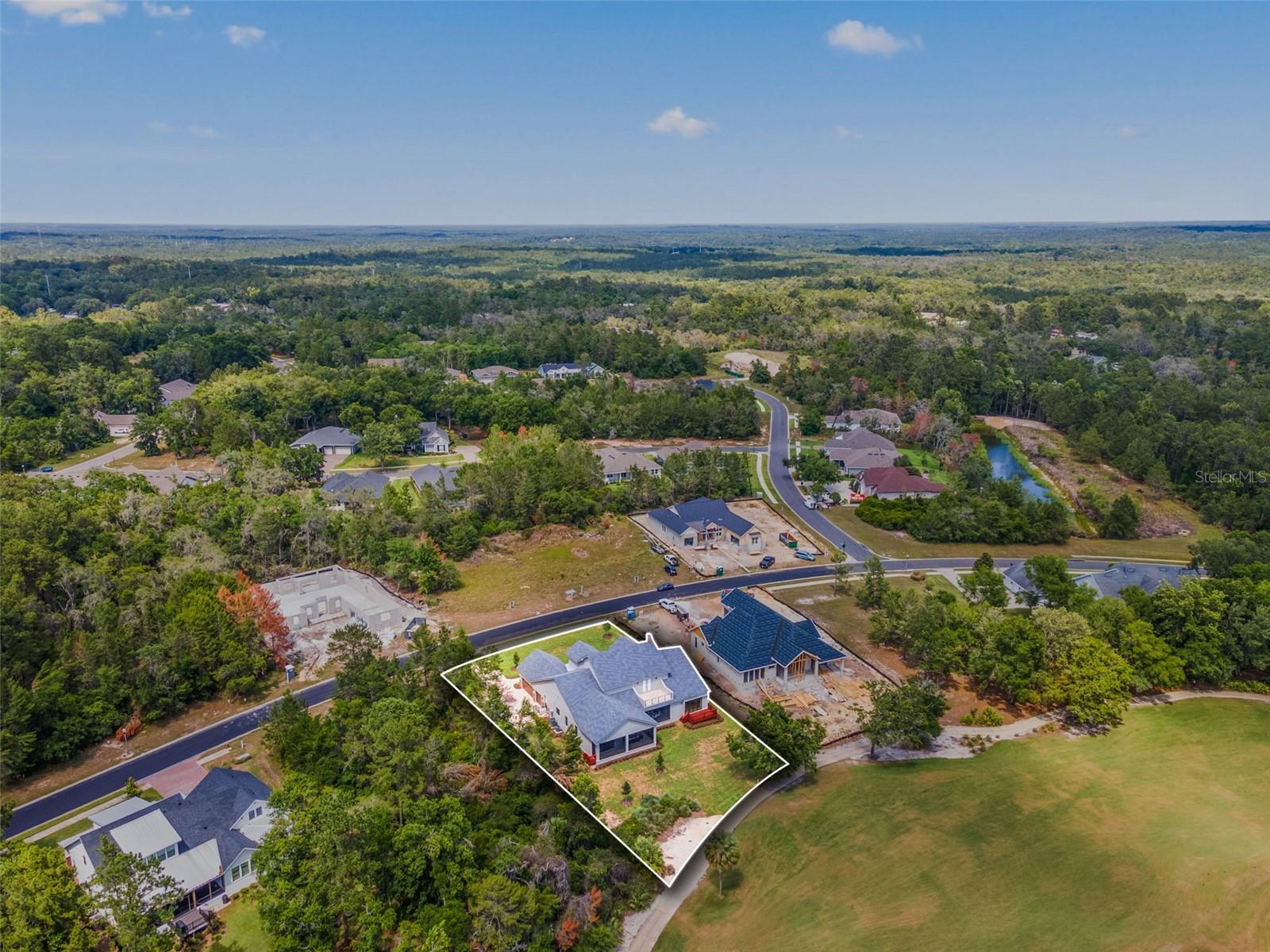 Aerial View of the Home and Lot