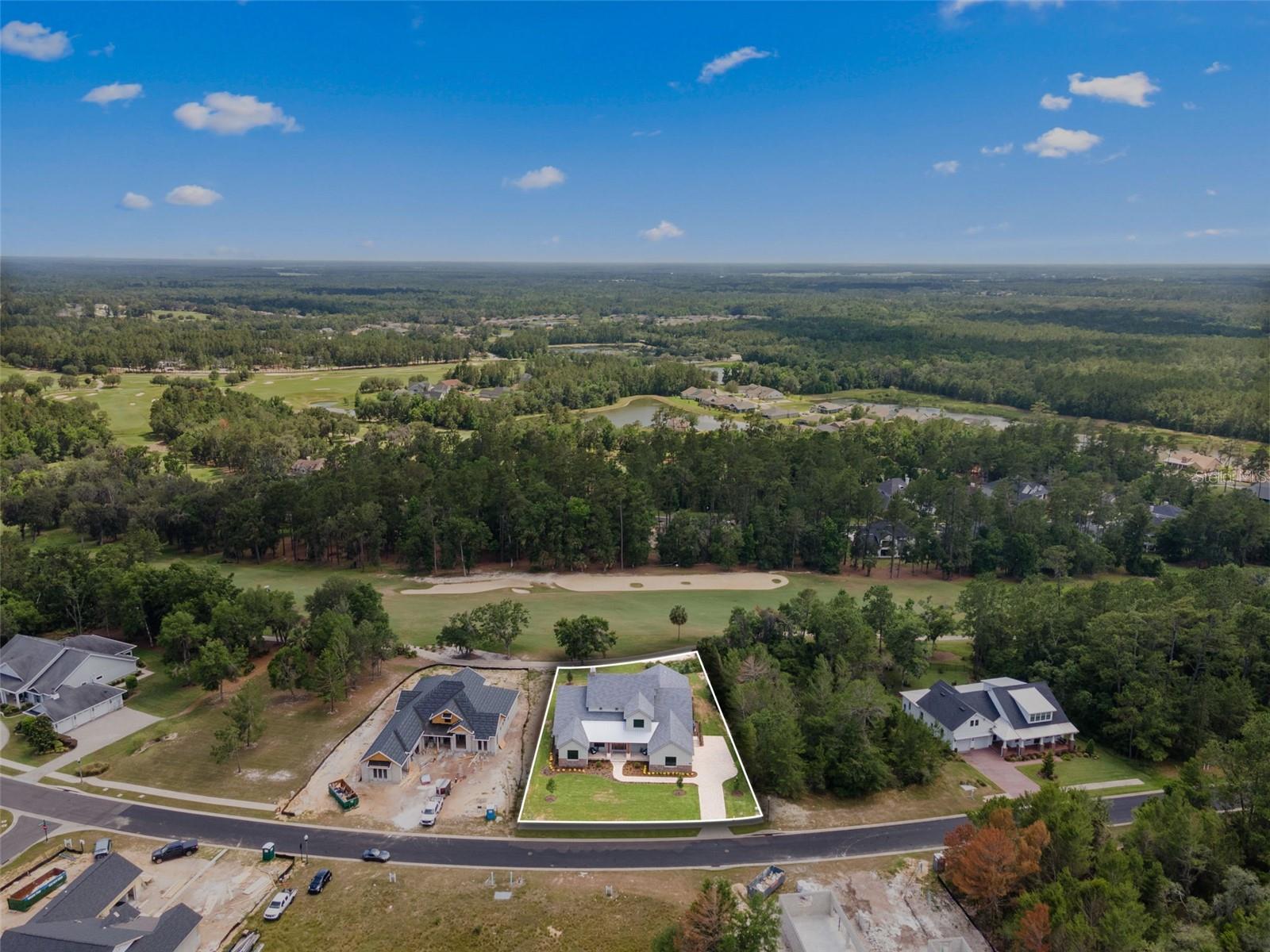Aerial View of the Home and Lot