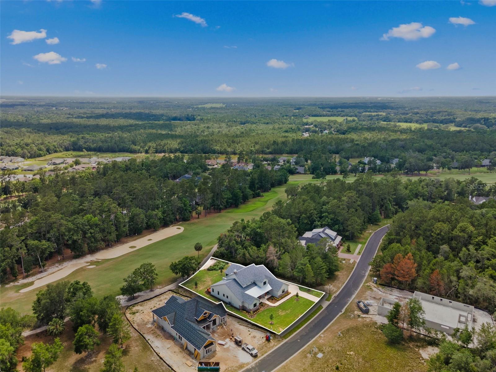 Aerial View of the Home and Lot