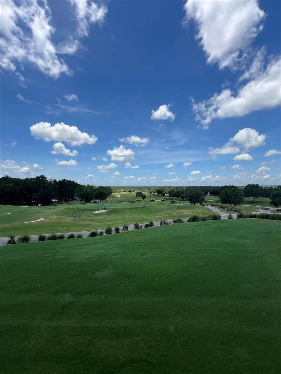 View Of the Golf Course From The Golf Club at the top of the hill