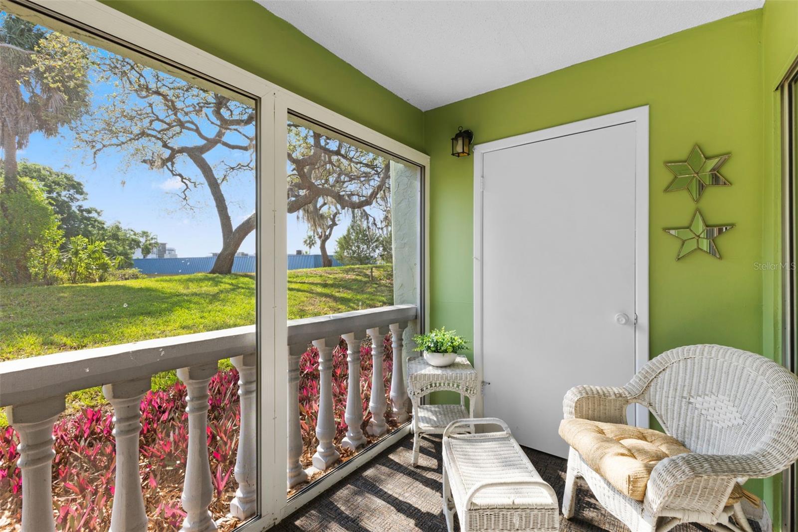 Screened in Rear Lanai with Storage