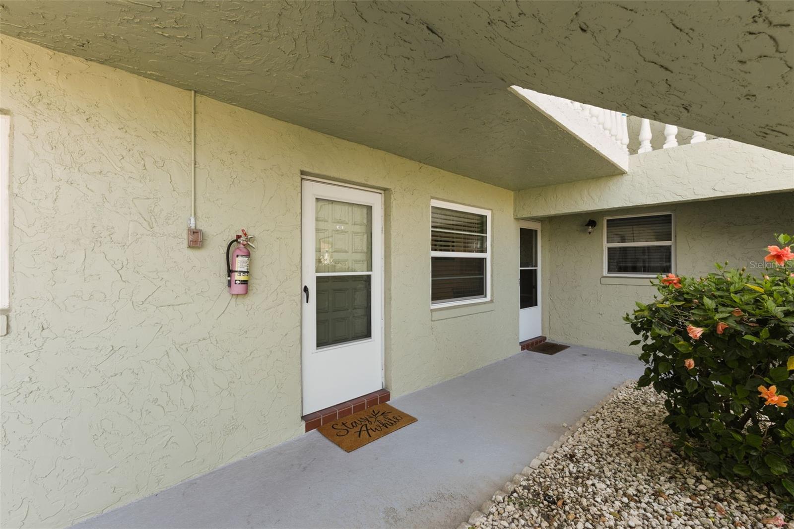 Front Door in a secluded area of the building