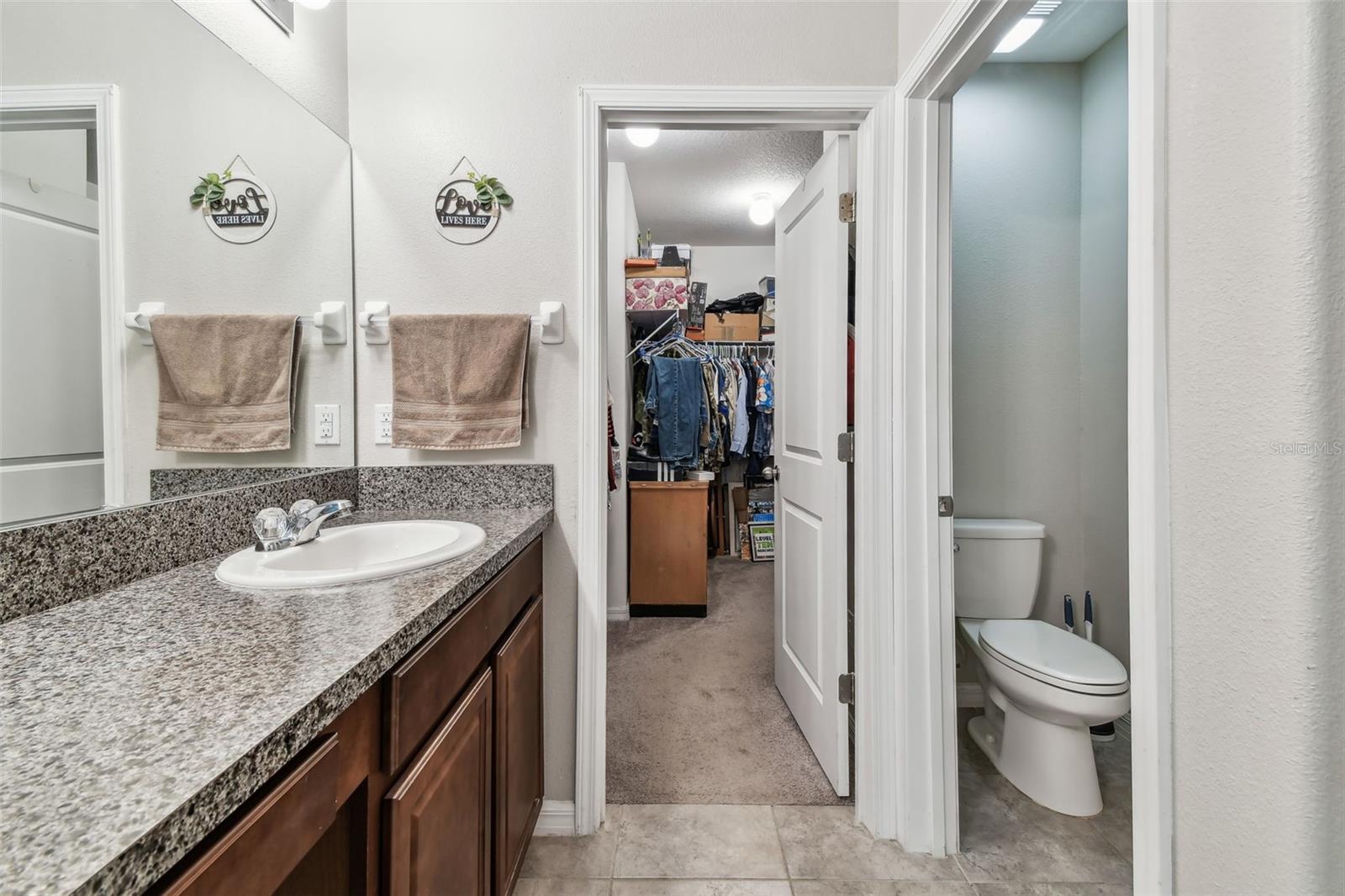 Large walk-in primary closet