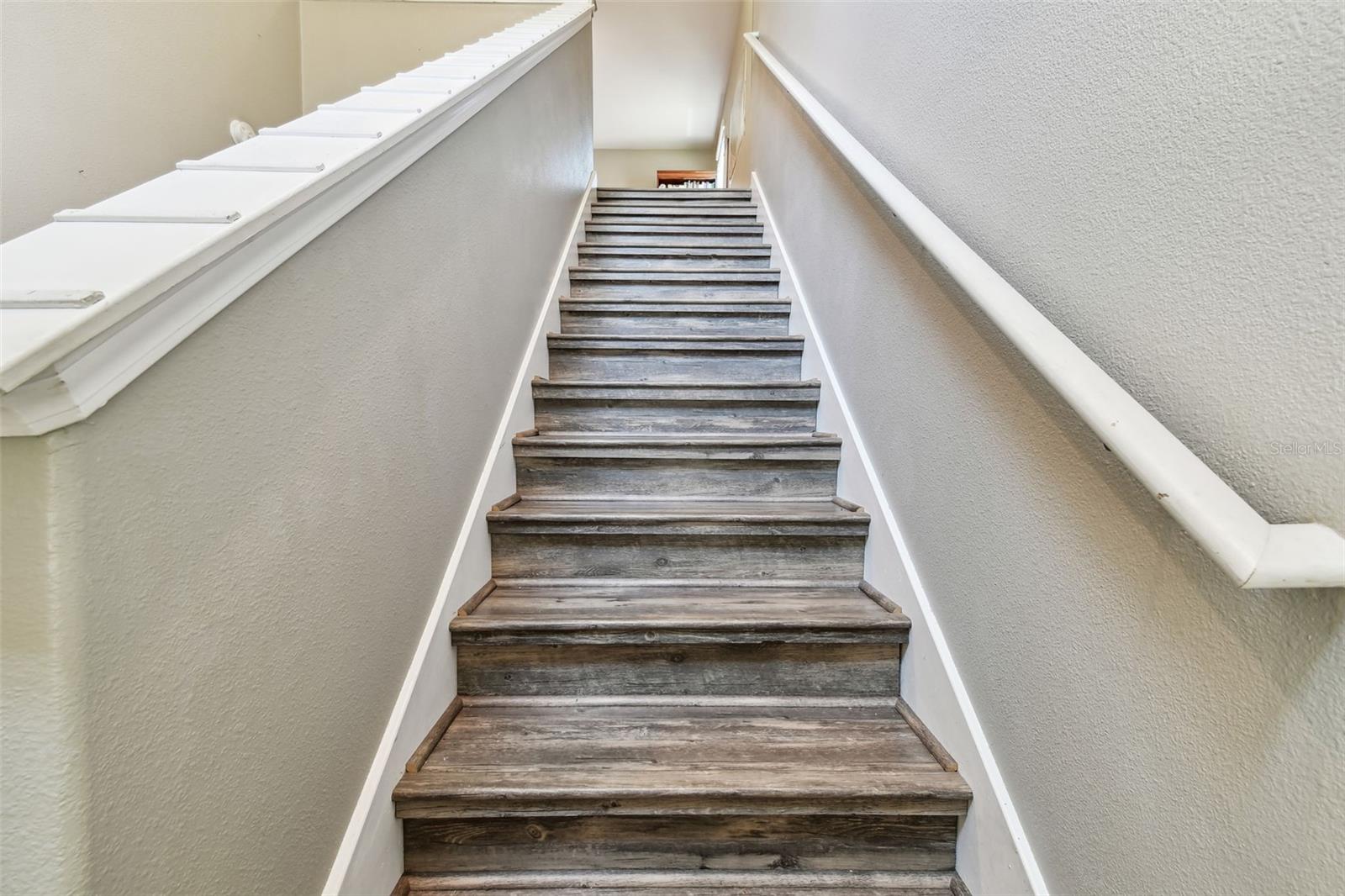 Laminate staircase up to loft