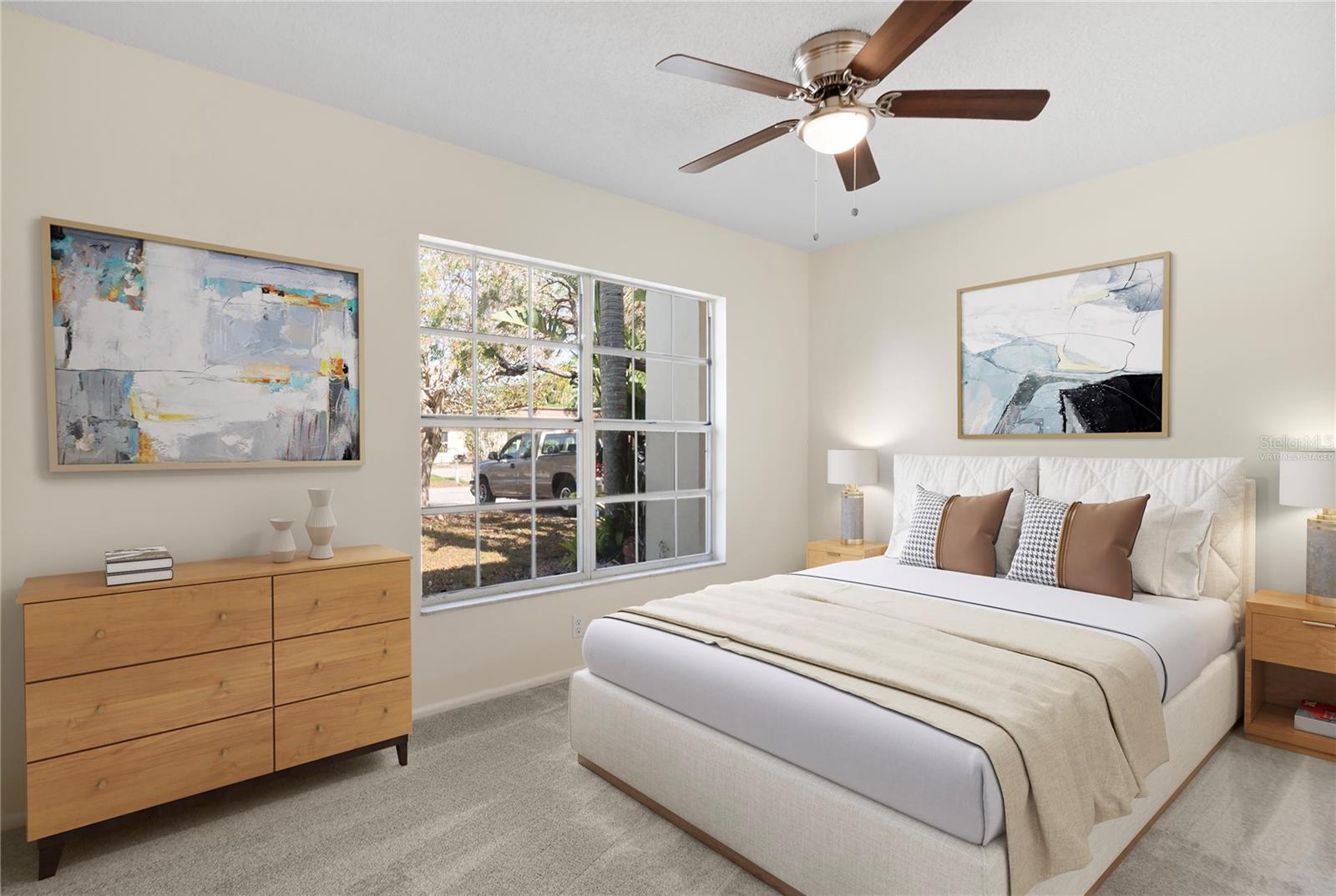 Virtually staged bedroom #1