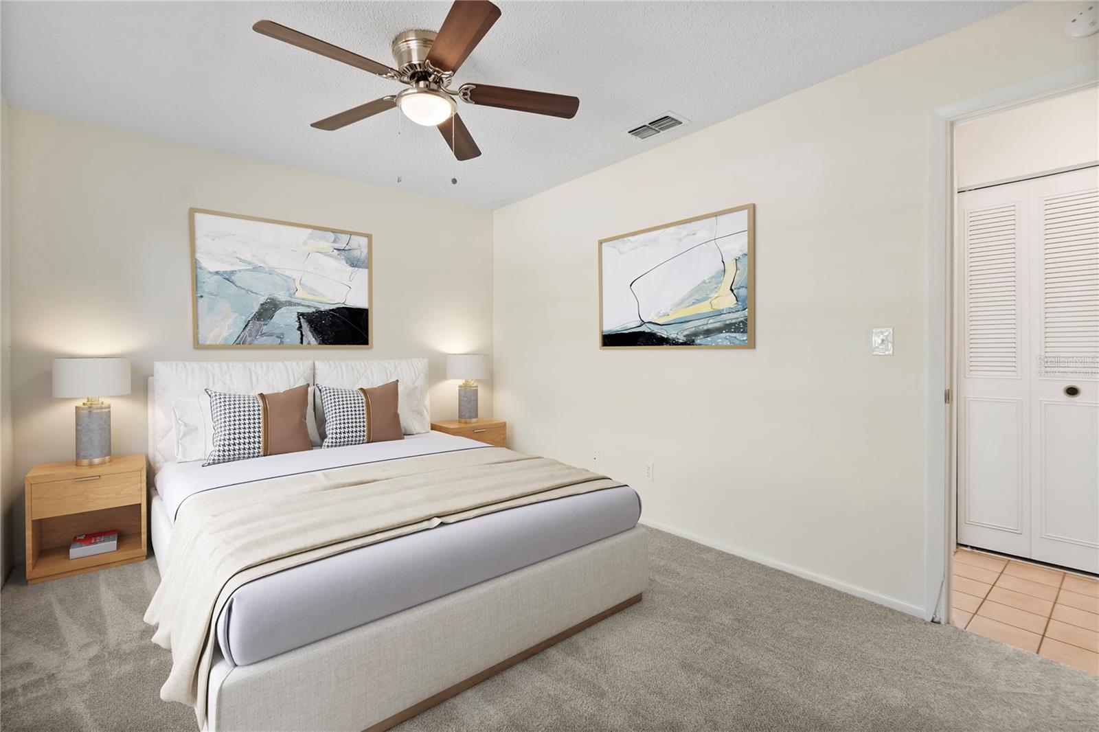 Virtually staged bedroom #1