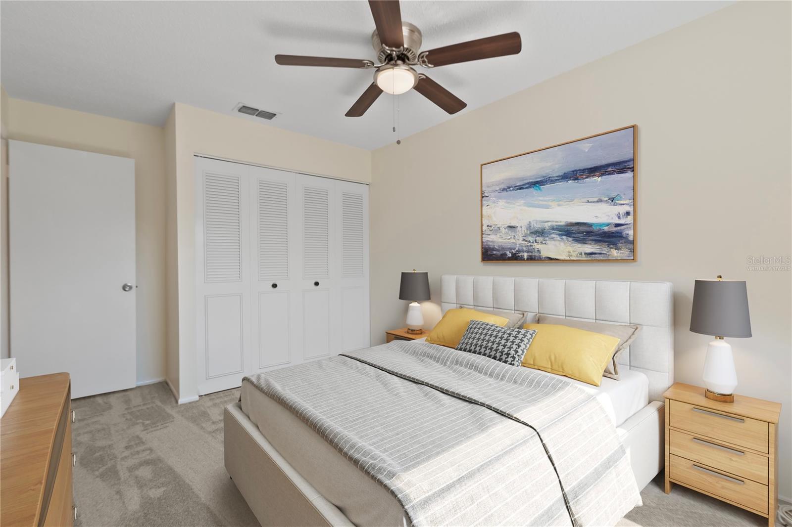 Virtually staged bedroom #2