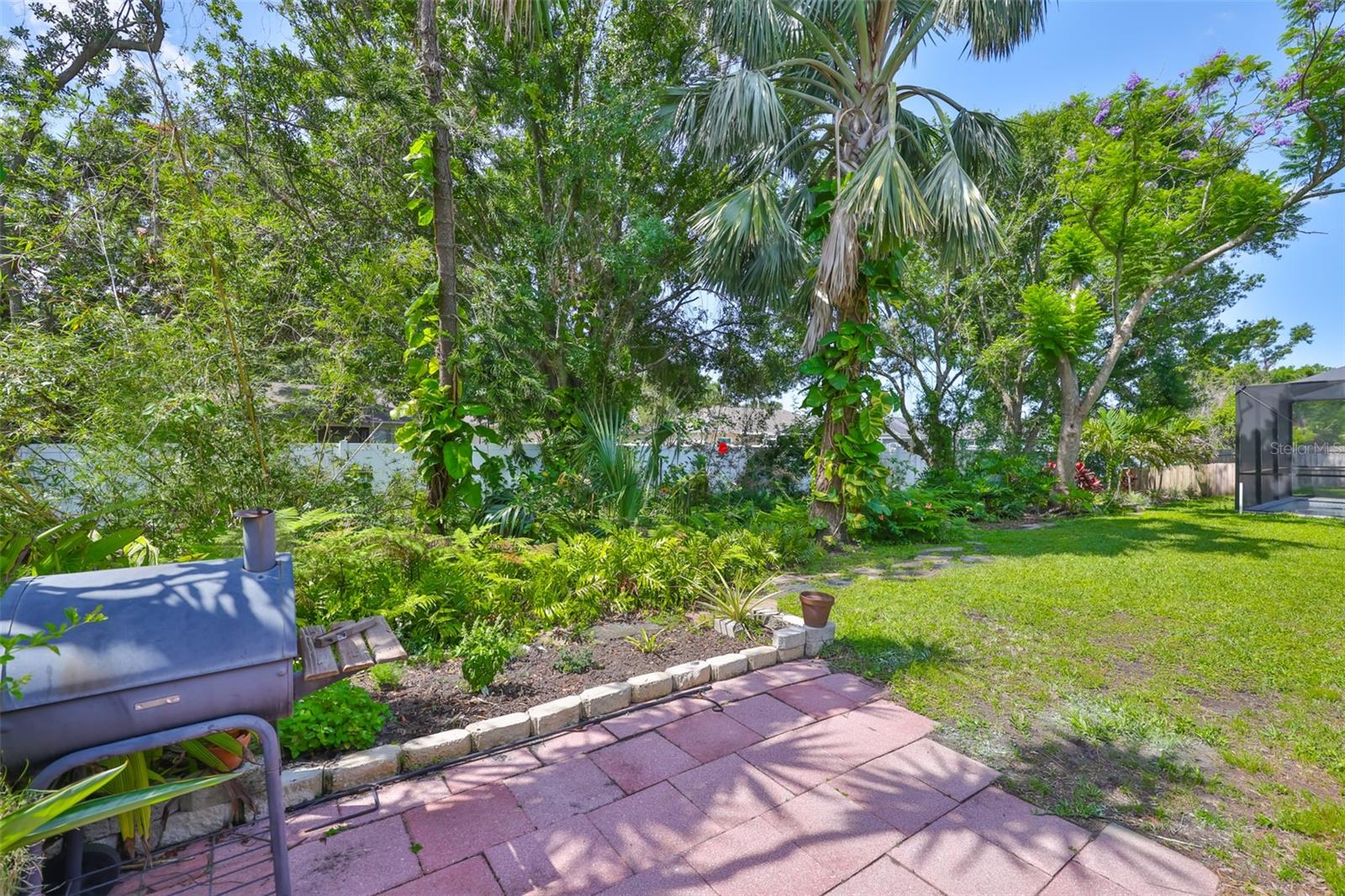 Pavered area for grill or smoker