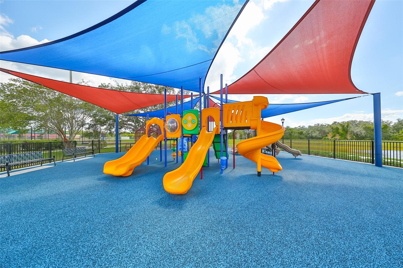 New Playground with cushioned deck