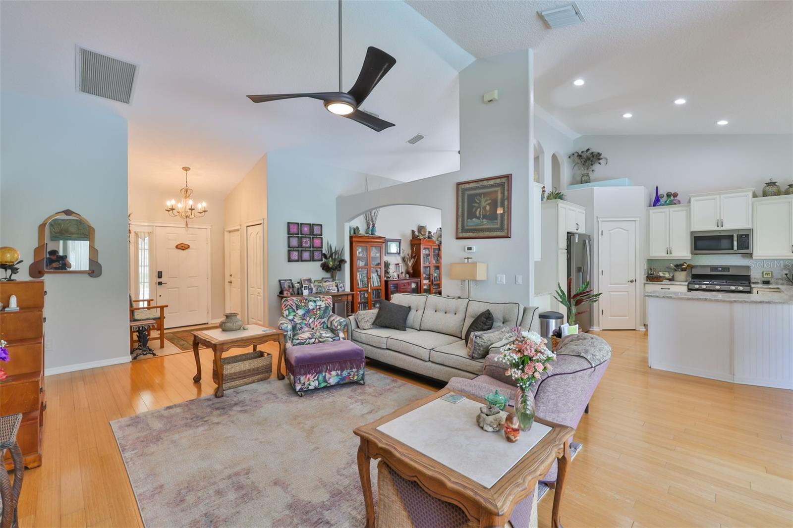 Open floor plan with Bamboo floors