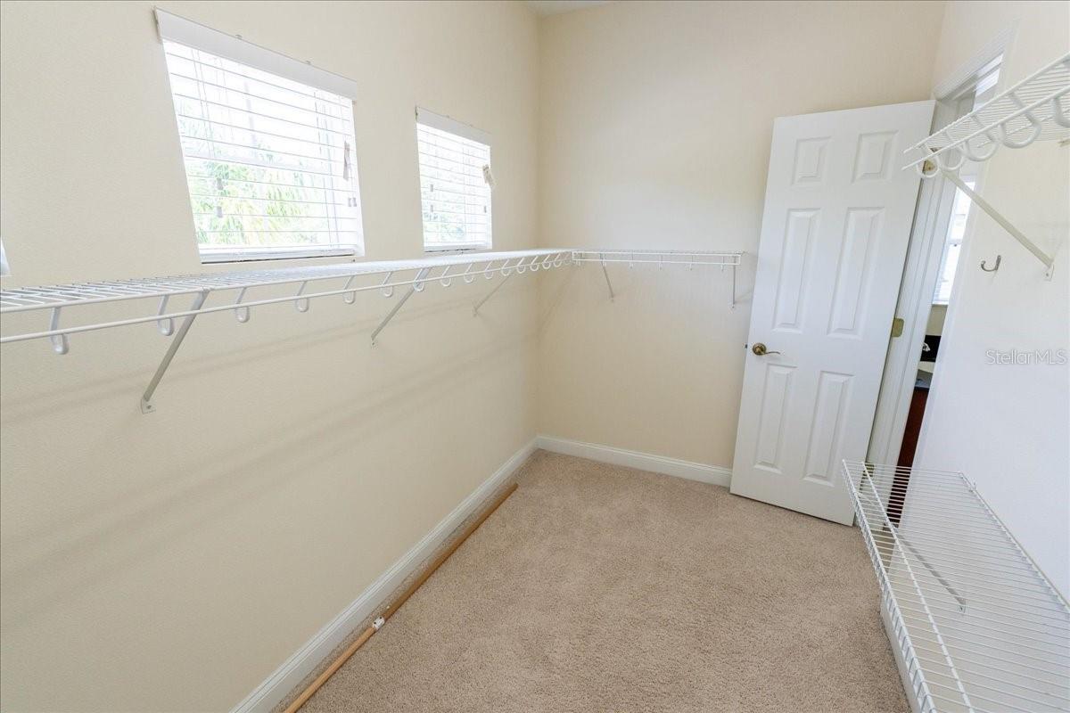 Master walk-in closet