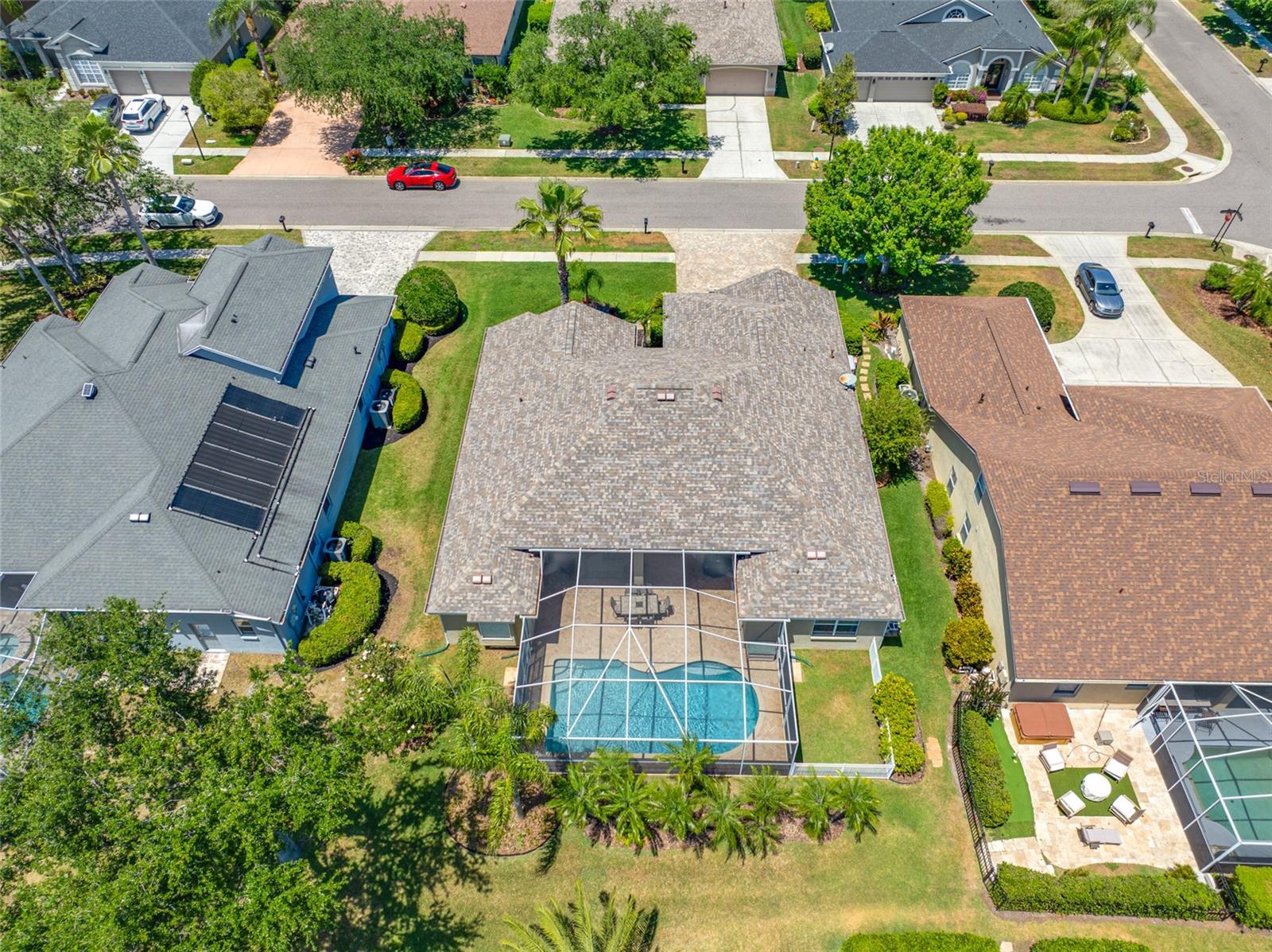 Aerial view of home