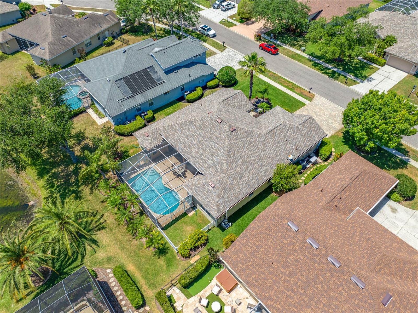 Aerial view of home