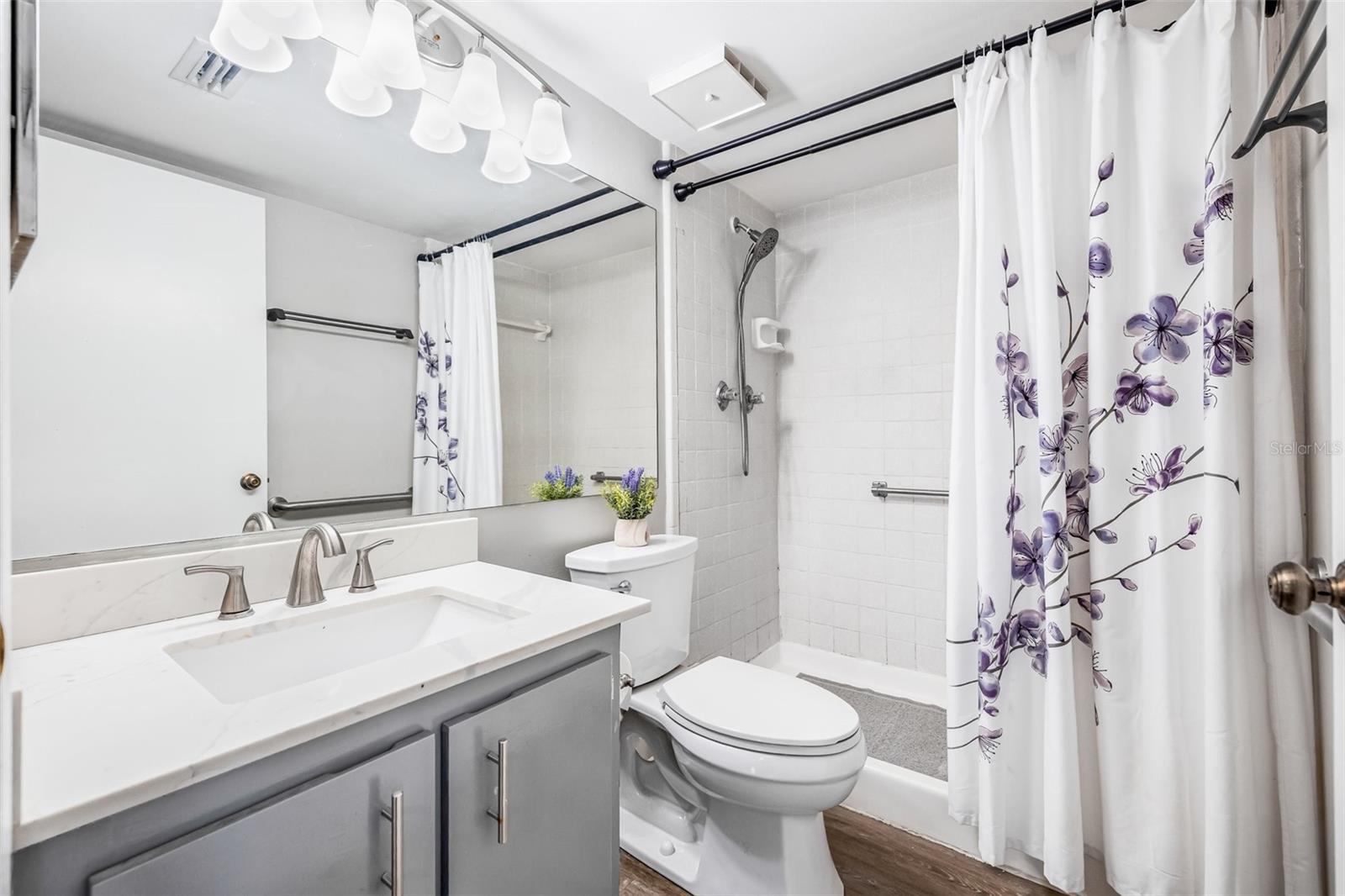 Master bathroom features a walk-in shower.