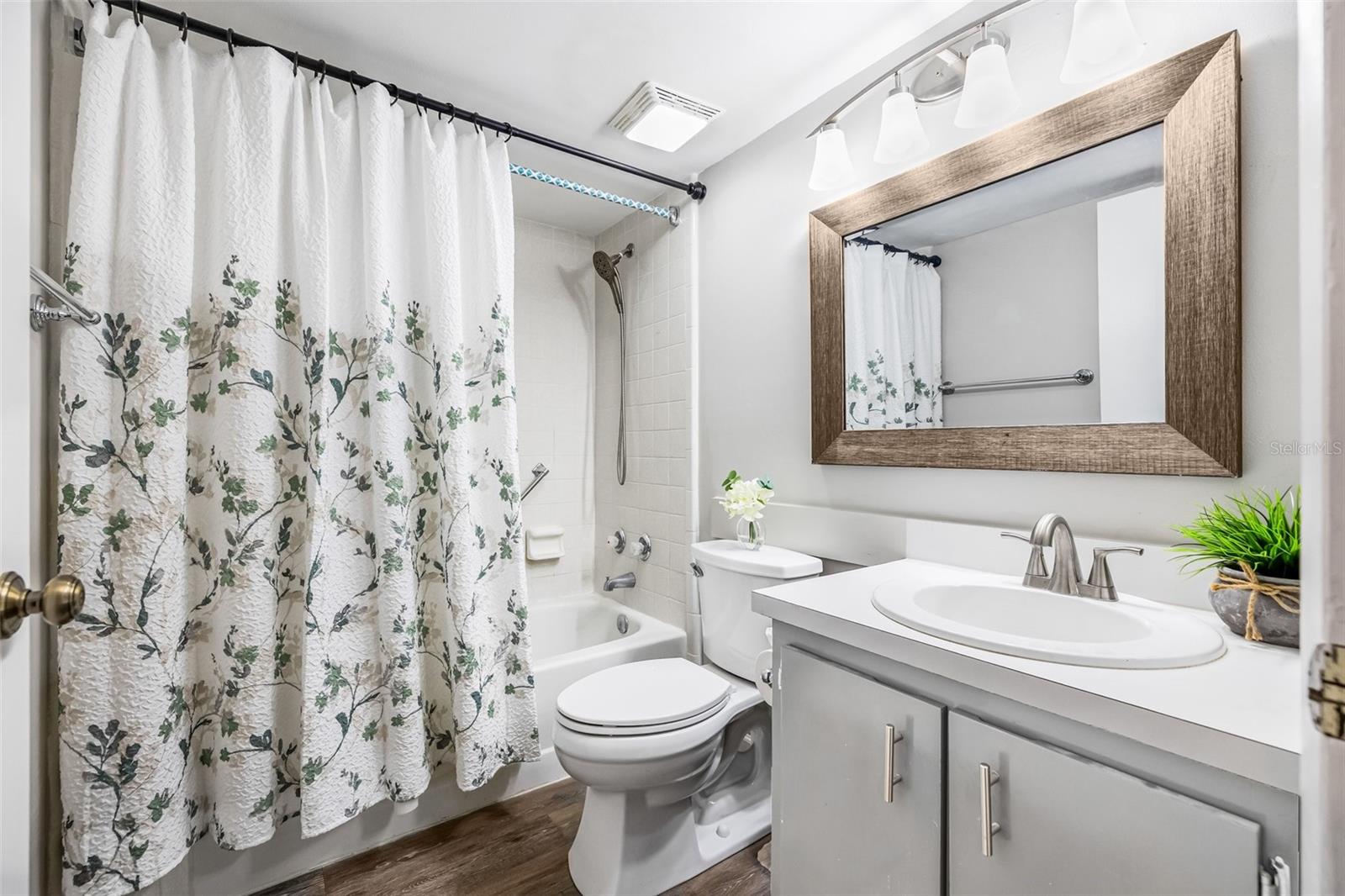 Bathroom #2 comes with a relaxing bathtub.