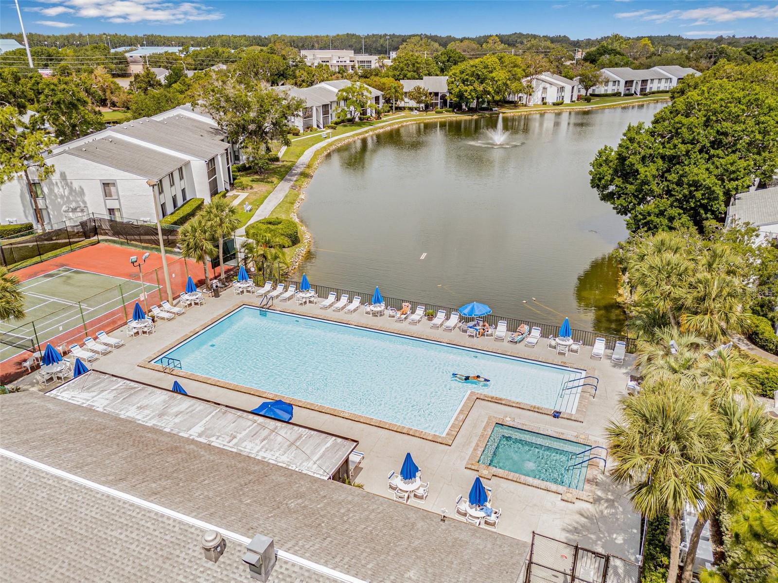 Beautiful swimming is heated and comes with a spa/jacuzzi.