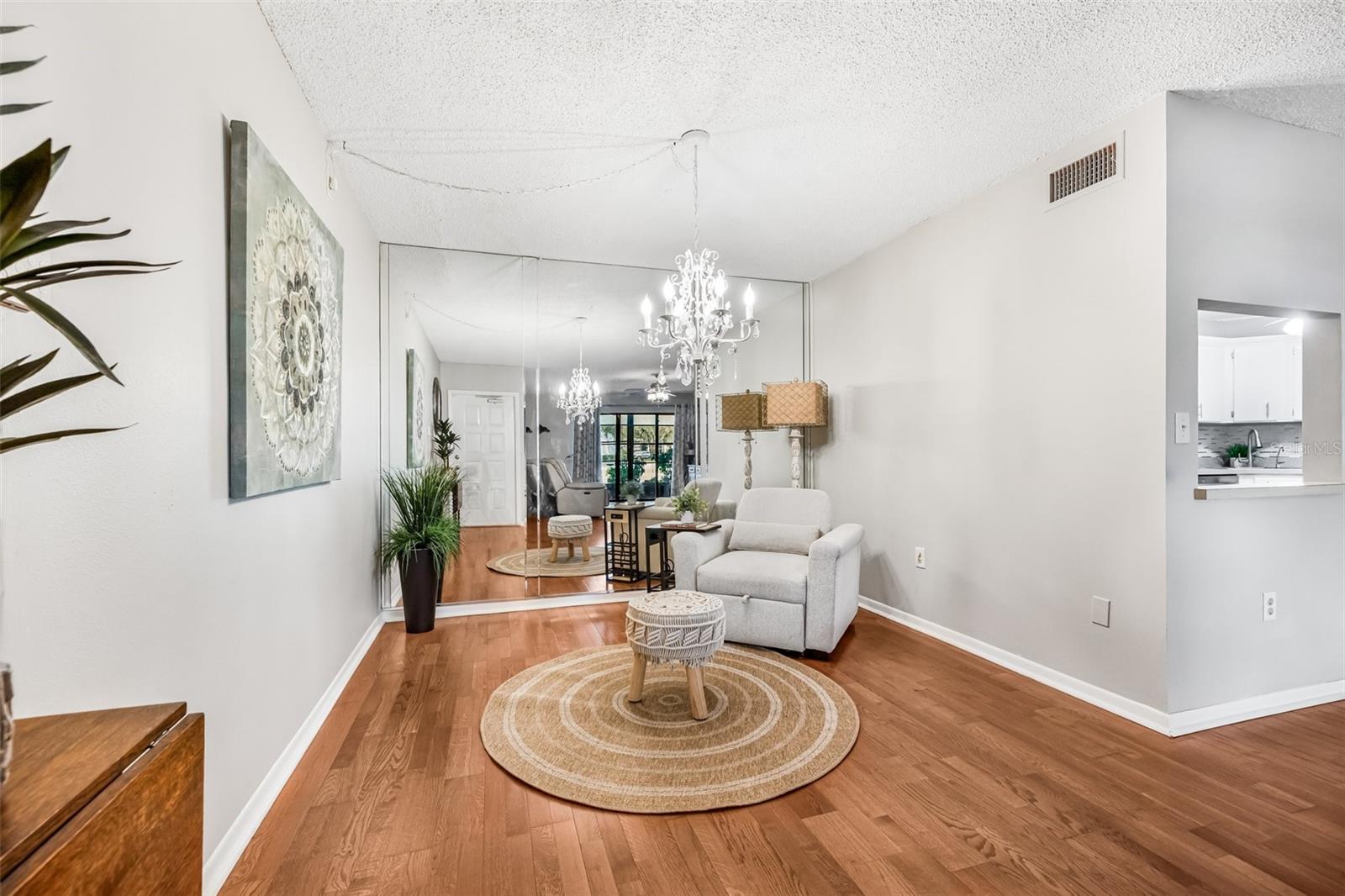 This area can be turned into a dining room or a family room.