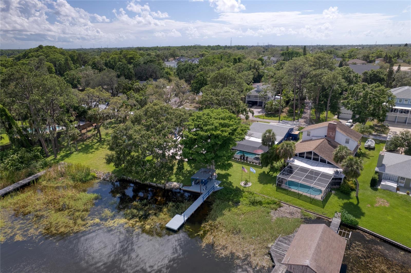 Aerial view of the property