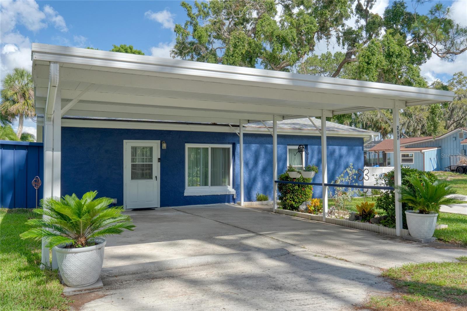 Front view of the Home with Covered Carport