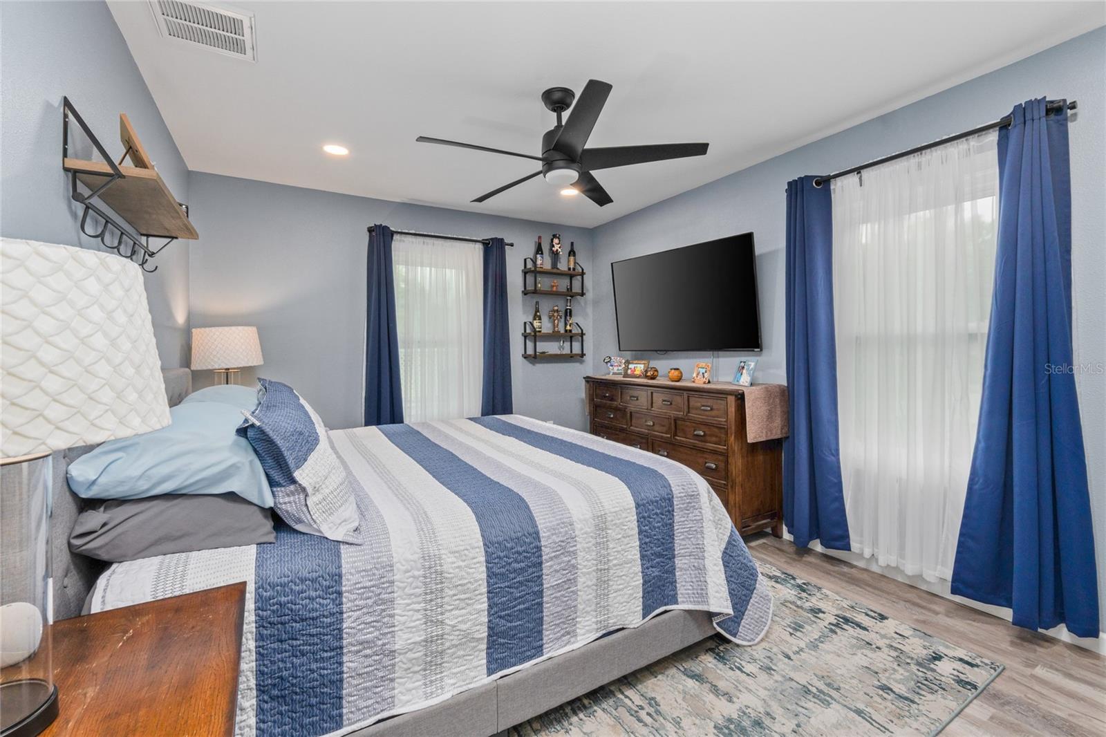Primary Bedroom features a large walk in closet and en suite bathroom