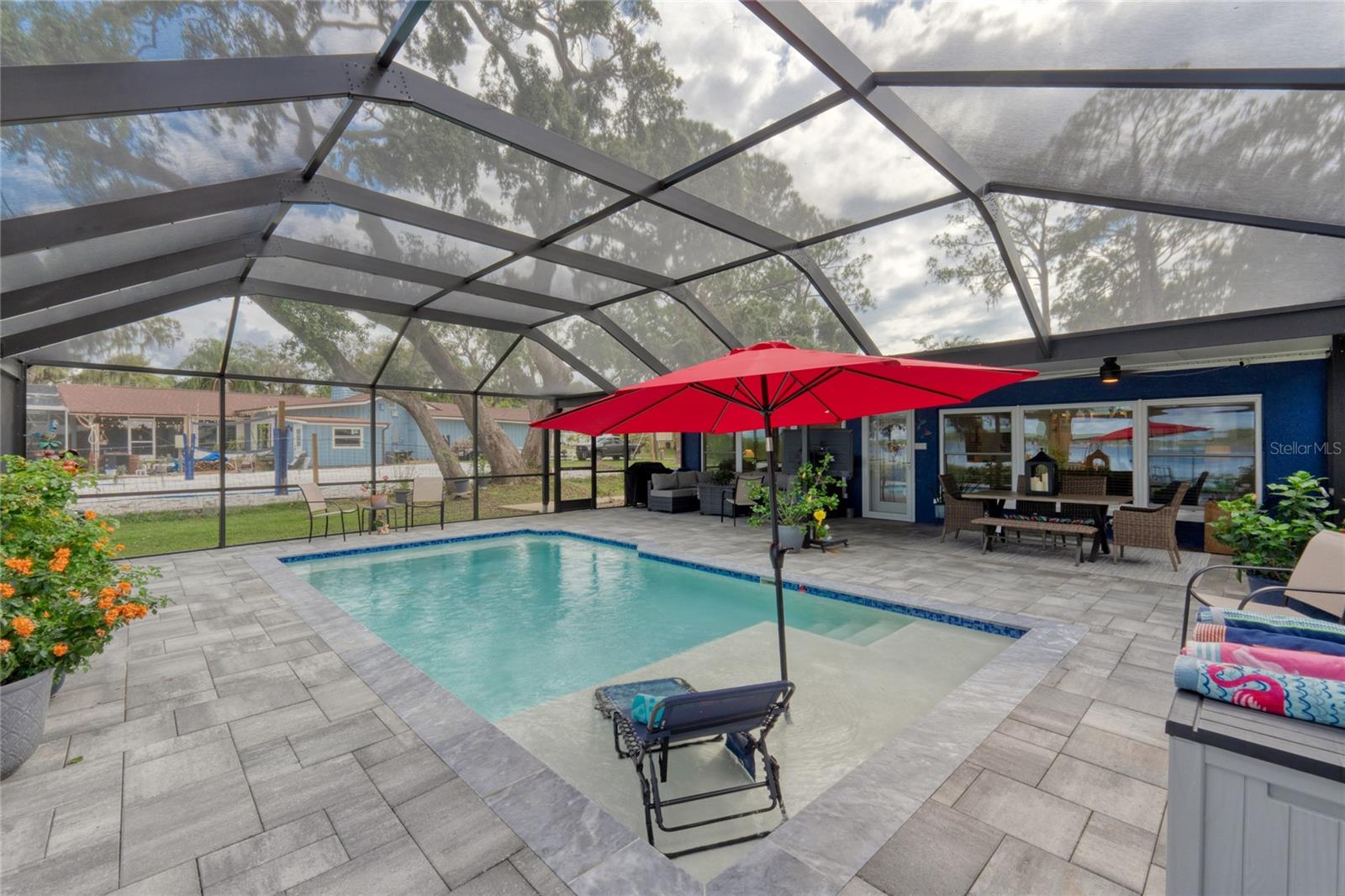There is lots of space for enjoying the sun or taking in the Lake view